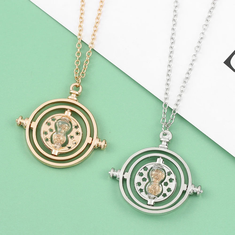 Celestial Hourglass Necklace for Book Lovers