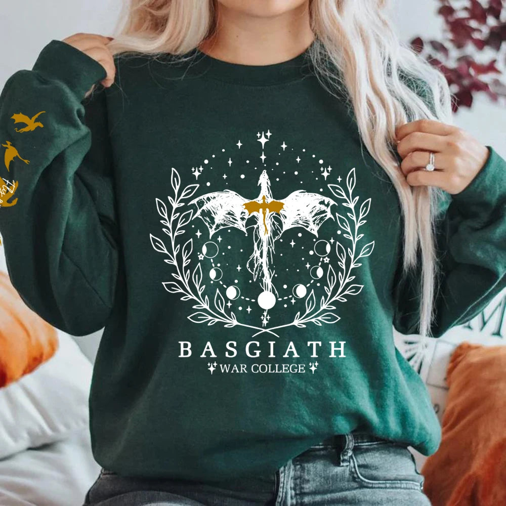 Dragon Rider Sweatshirt – Fantasy Bookish War College Hoodie