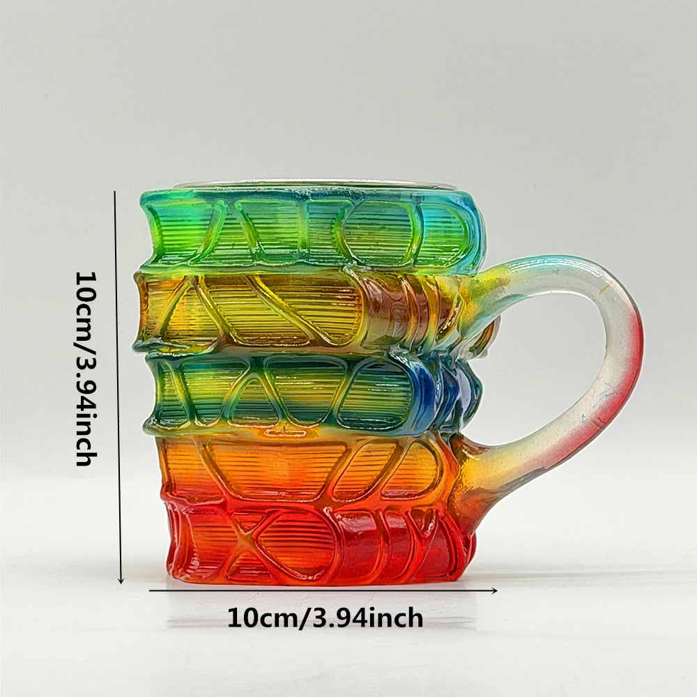 Rainbow Book Stack Mug – Aesthetic Coffee Cup for Book Lovers