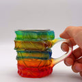 Rainbow Book Stack Mug – Aesthetic Coffee Cup for Book Lovers