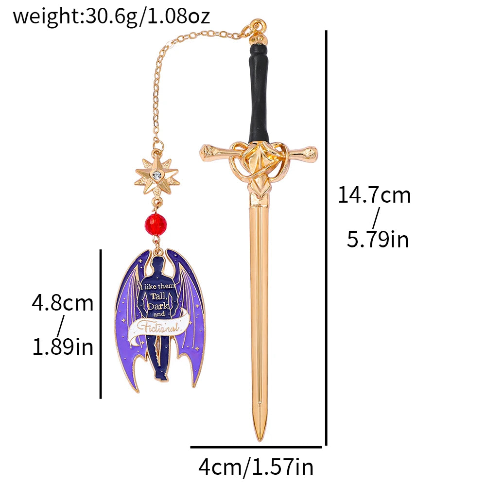 Dark Fantasy Sword Bookmark Charm | Bookish Reader Gift