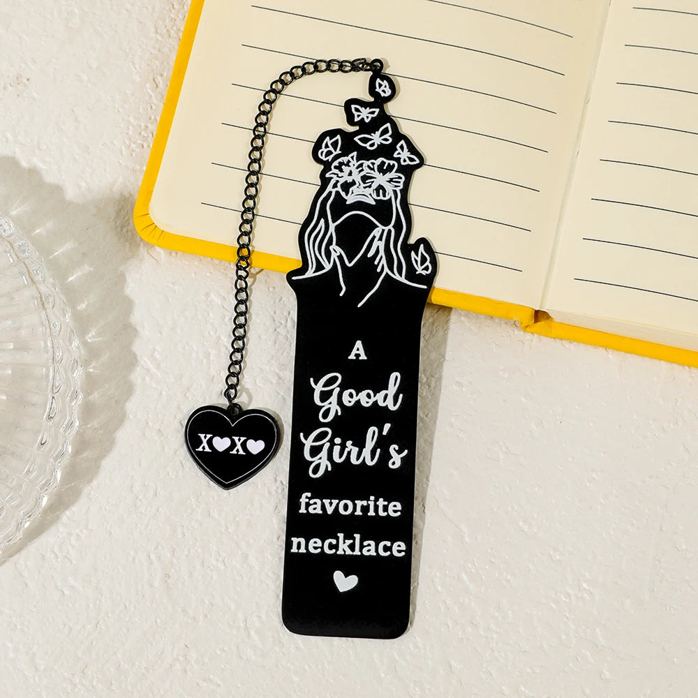 Dark Romance Metal Bookmark for Book Lovers