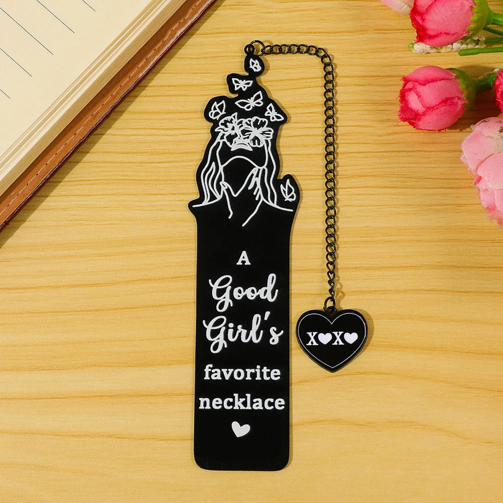 Dark Romance Metal Bookmark for Book Lovers