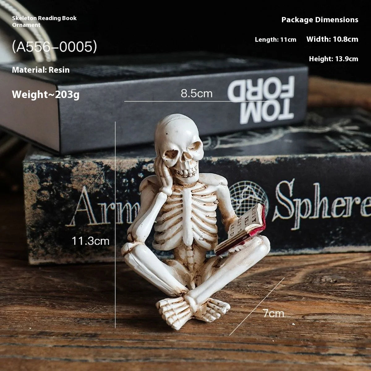 Nordic Reading Figurine – Minimalist Book Lover Decor