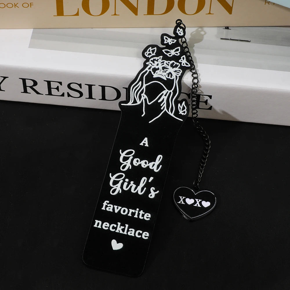 Dark Romance Metal Bookmark for Book Lovers