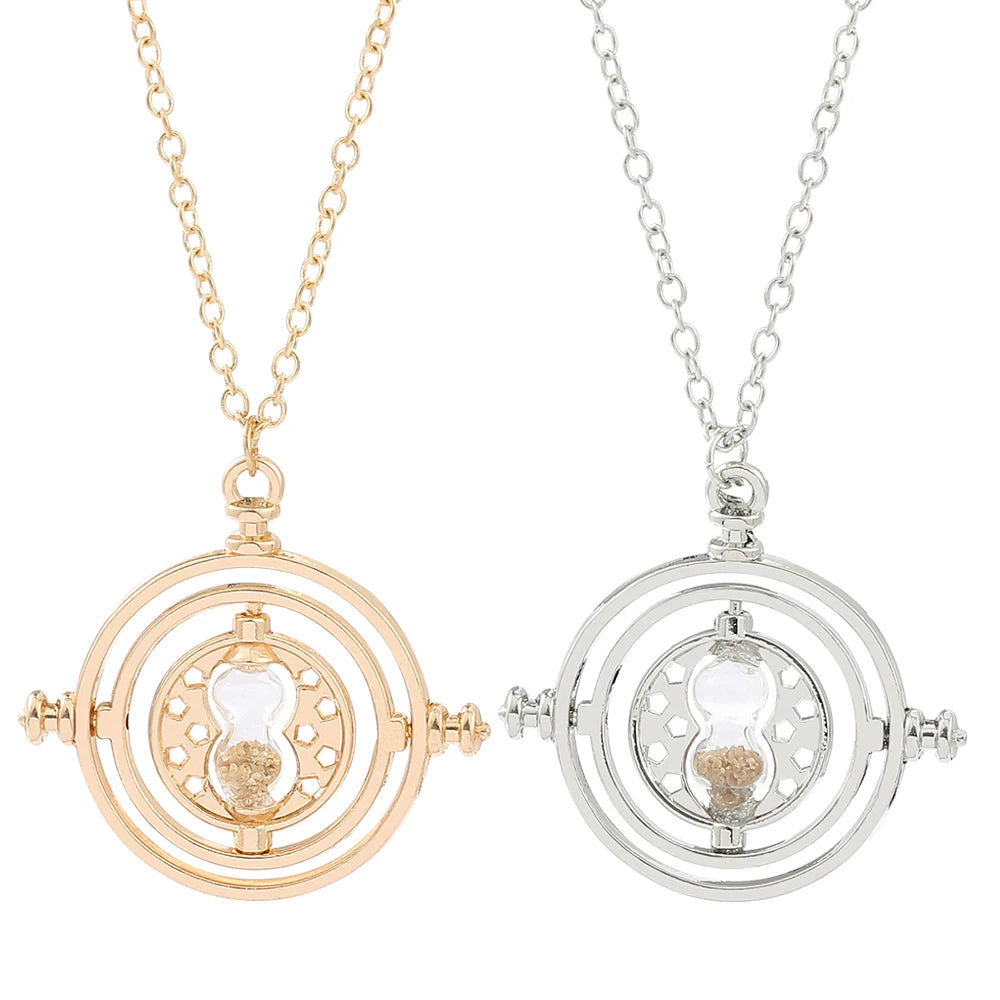 Celestial Hourglass Necklace for Book Lovers