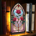Rose Book Nook Light – Cozy Aesthetic Bookshelf Deco
