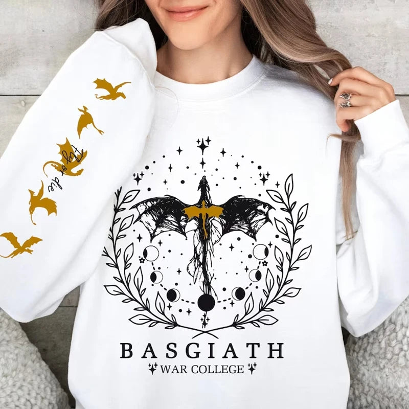 Dragon Rider Sweatshirt – Fantasy Bookish War College Hoodie