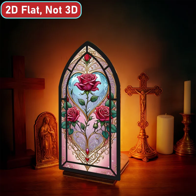 Rose Book Nook Light – Cozy Aesthetic Bookshelf Deco