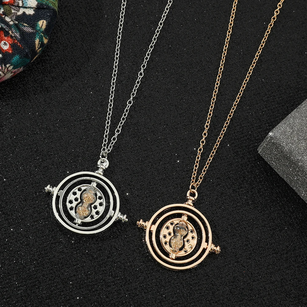 Celestial Hourglass Necklace for Book Lovers