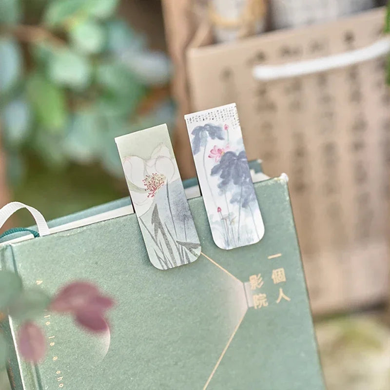 Vintage Magnetic Bookmark Set for Book Lovers (4 Pack)