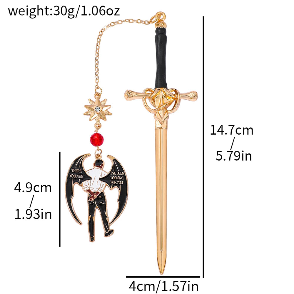 Dark Fantasy Sword Bookmark Charm | Bookish Reader Gift