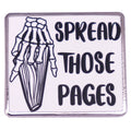 “Spread Those Pages” Enamel Pin – Book Lover Aesthetic Badge