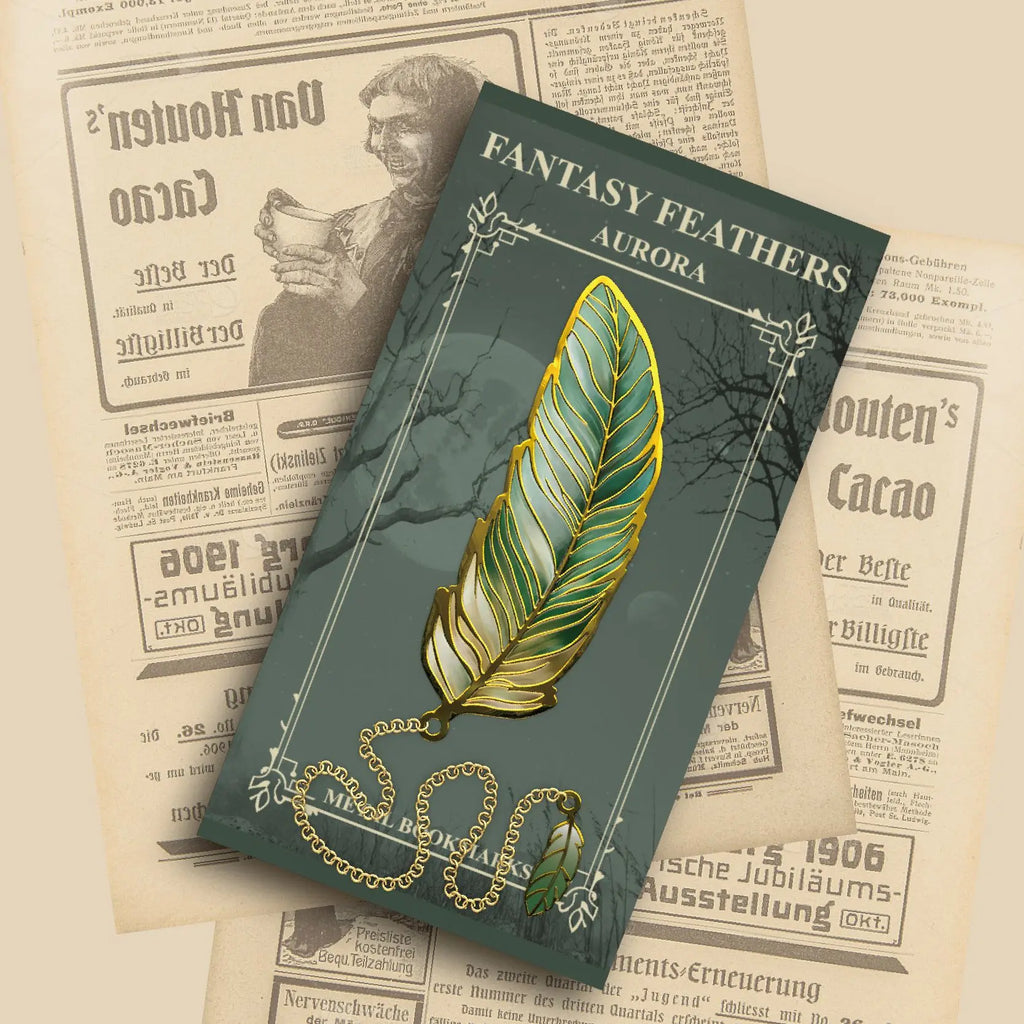 Vintage Feather Bookmarks – Elegant Book Lover Gift