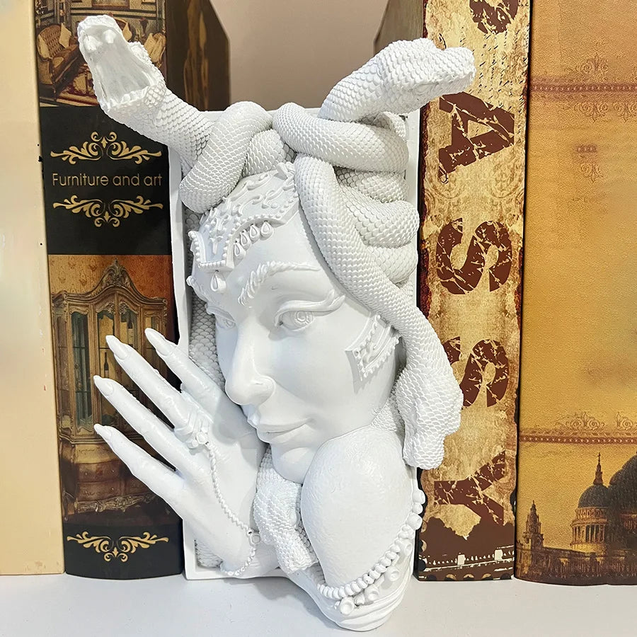 Medusa Bookend – Dark Fantasy Book Lover Decor