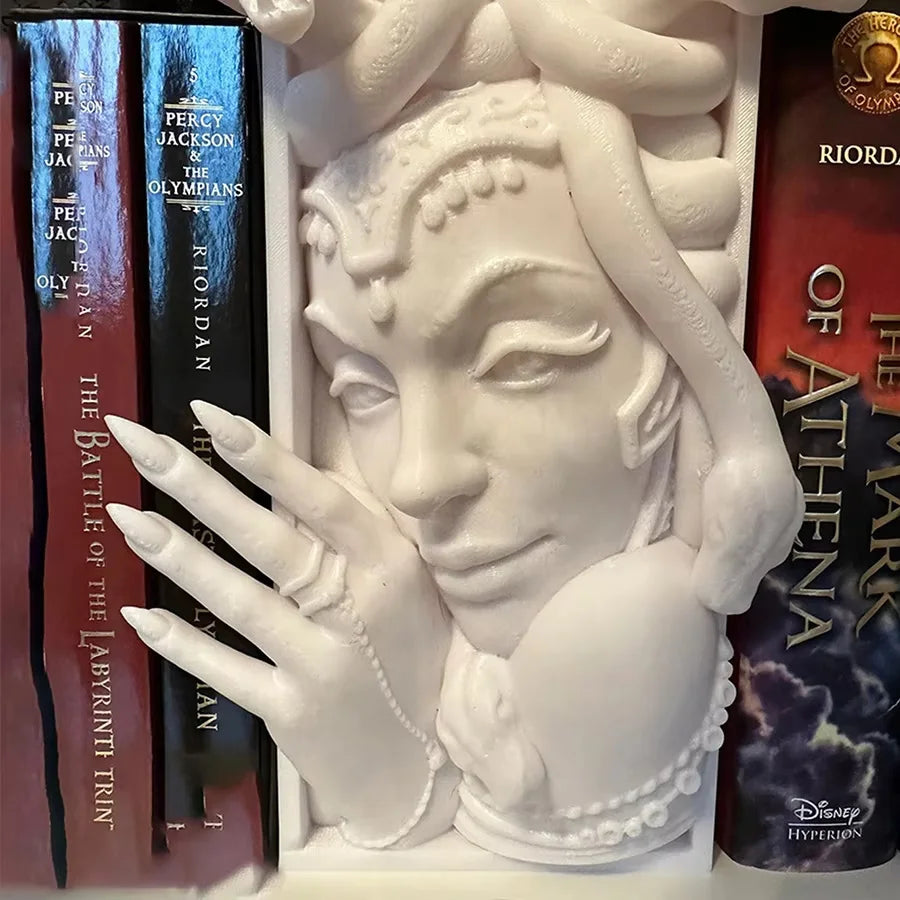 Medusa Bookend – Dark Fantasy Book Lover Decor