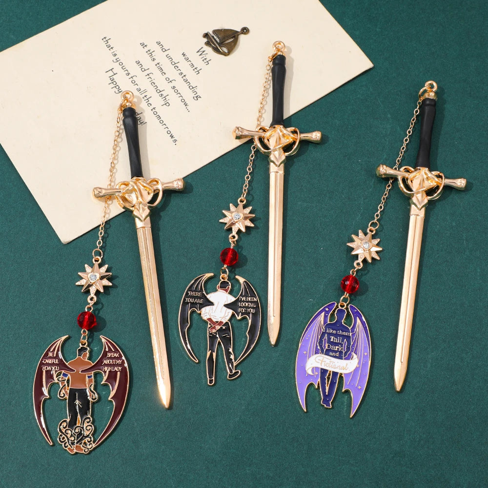 Dark Fantasy Sword Bookmark Charm | Bookish Reader Gift