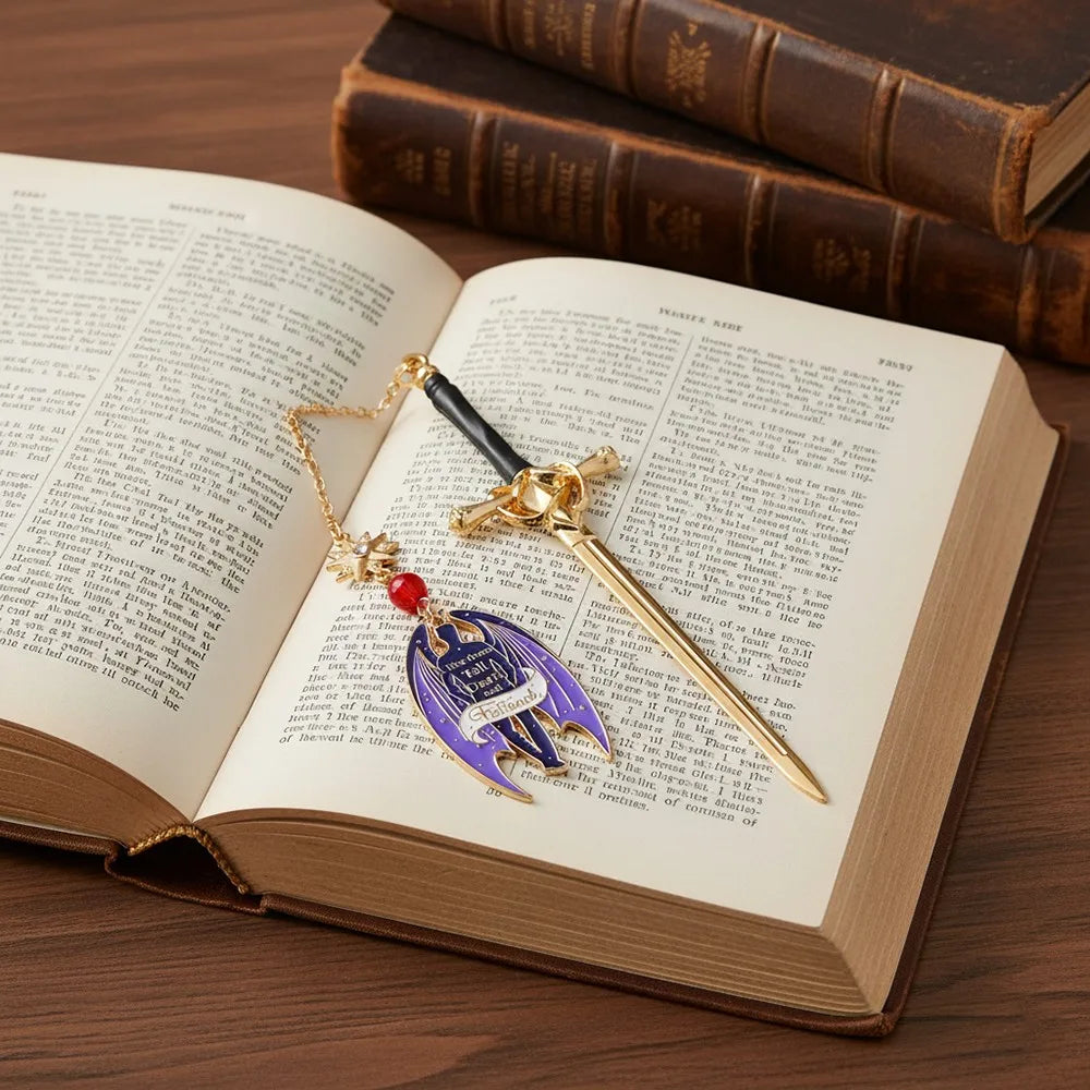 Dark Fantasy Sword Bookmark Charm | Bookish Reader Gift