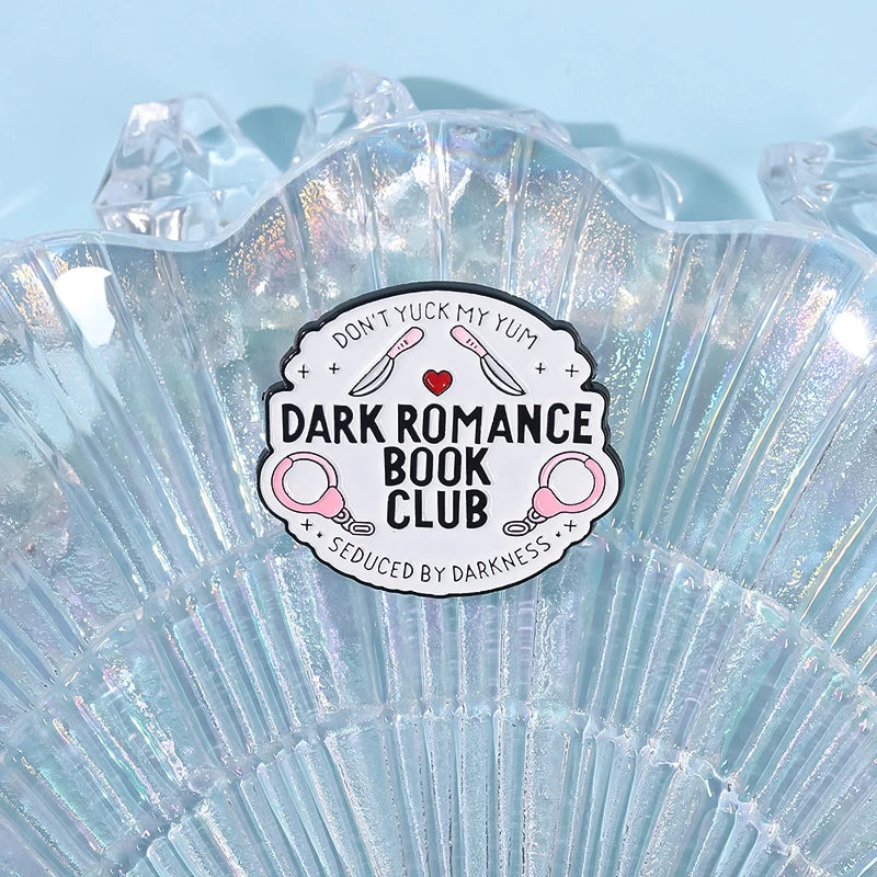 Dark Romance Book Club Enamel Pin – Gothic Book Lover Gift