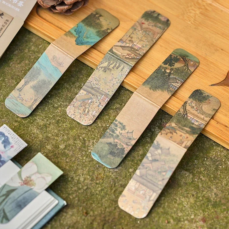 Vintage Magnetic Bookmark Set for Book Lovers (4 Pack)