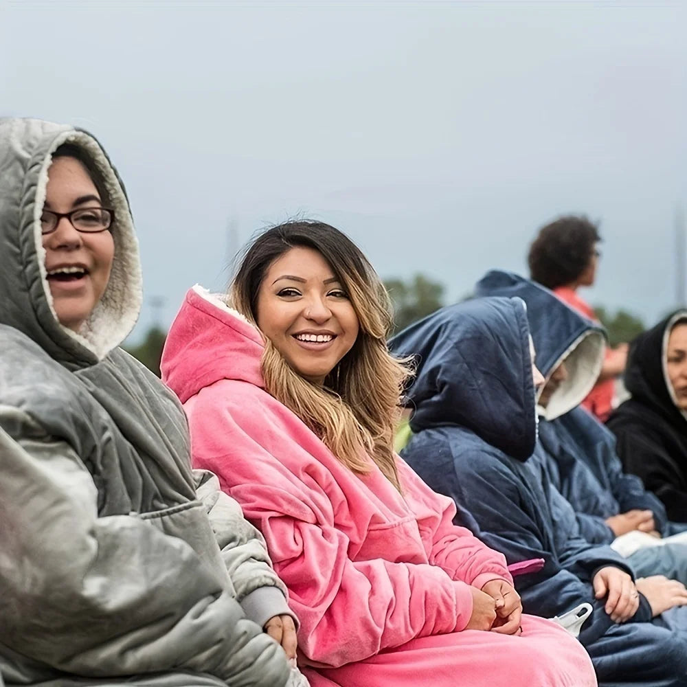 Ultra Cozy Oversized Hoodie Blanket – Wearable Sherpa Sweatshirt