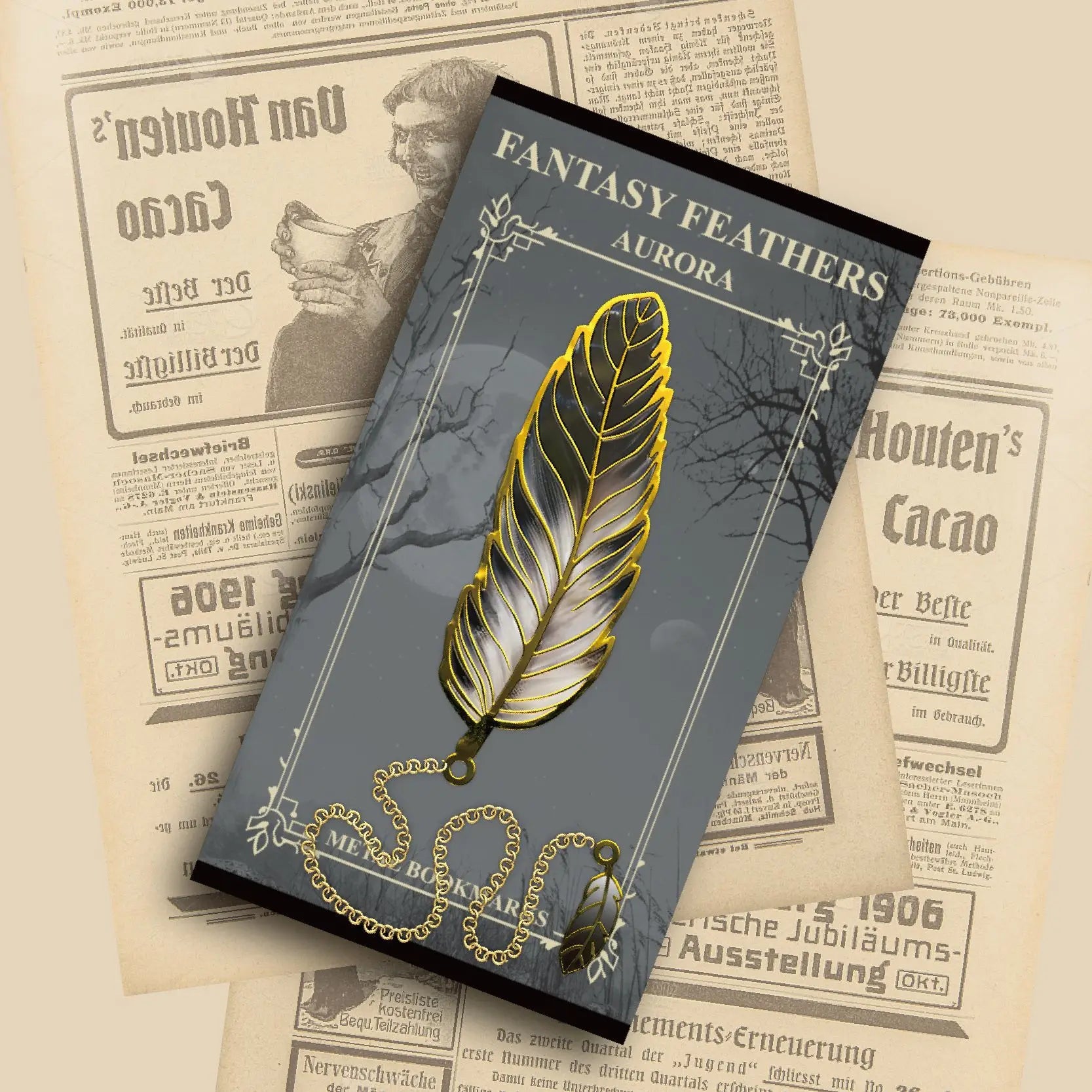 Vintage Feather Bookmarks – Elegant Book Lover Gift