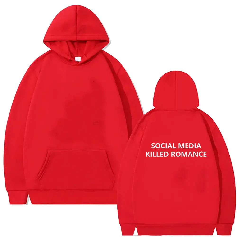 Social Media Killed Romance” Hoodie – Viral Aesthetic Sweatshirt