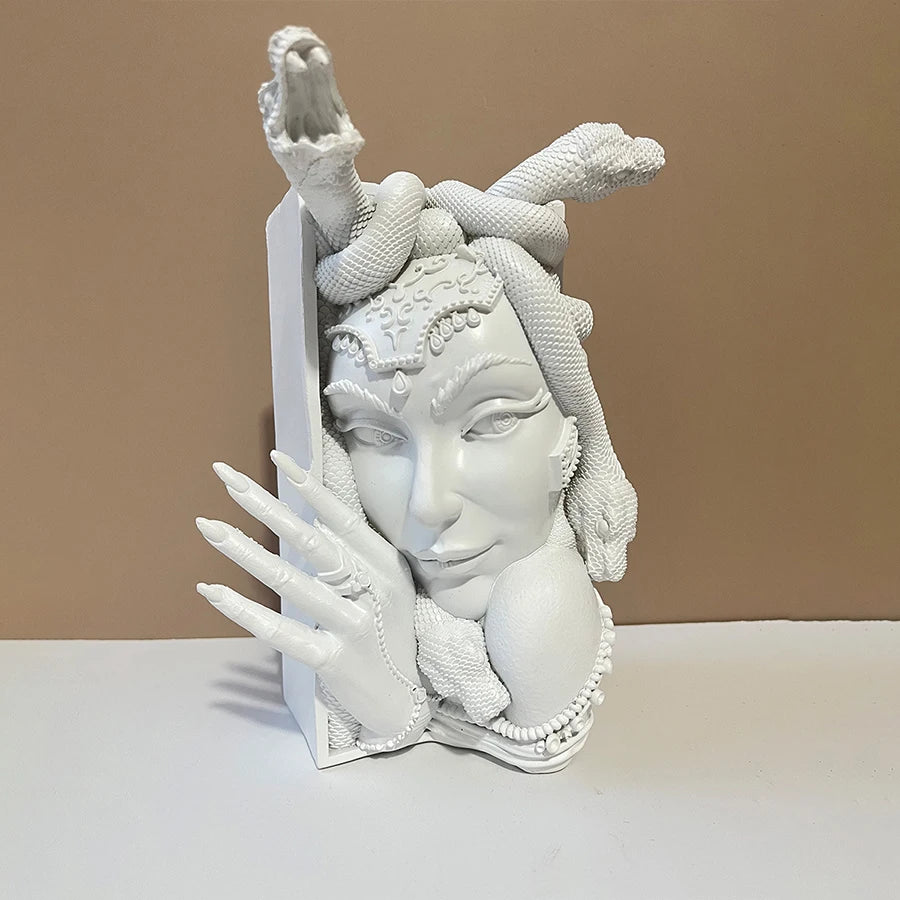 Medusa Bookend – Dark Fantasy Book Lover Decor
