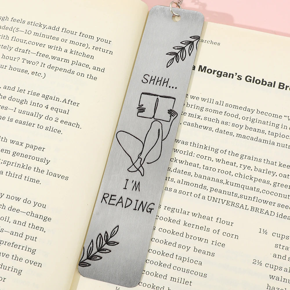 Shhh I’m Reading Metal Bookmark for Book Lovers