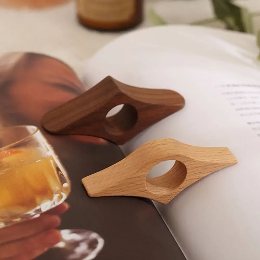 Wooden Thumb Bookmark One-Hand Reading Page Holder