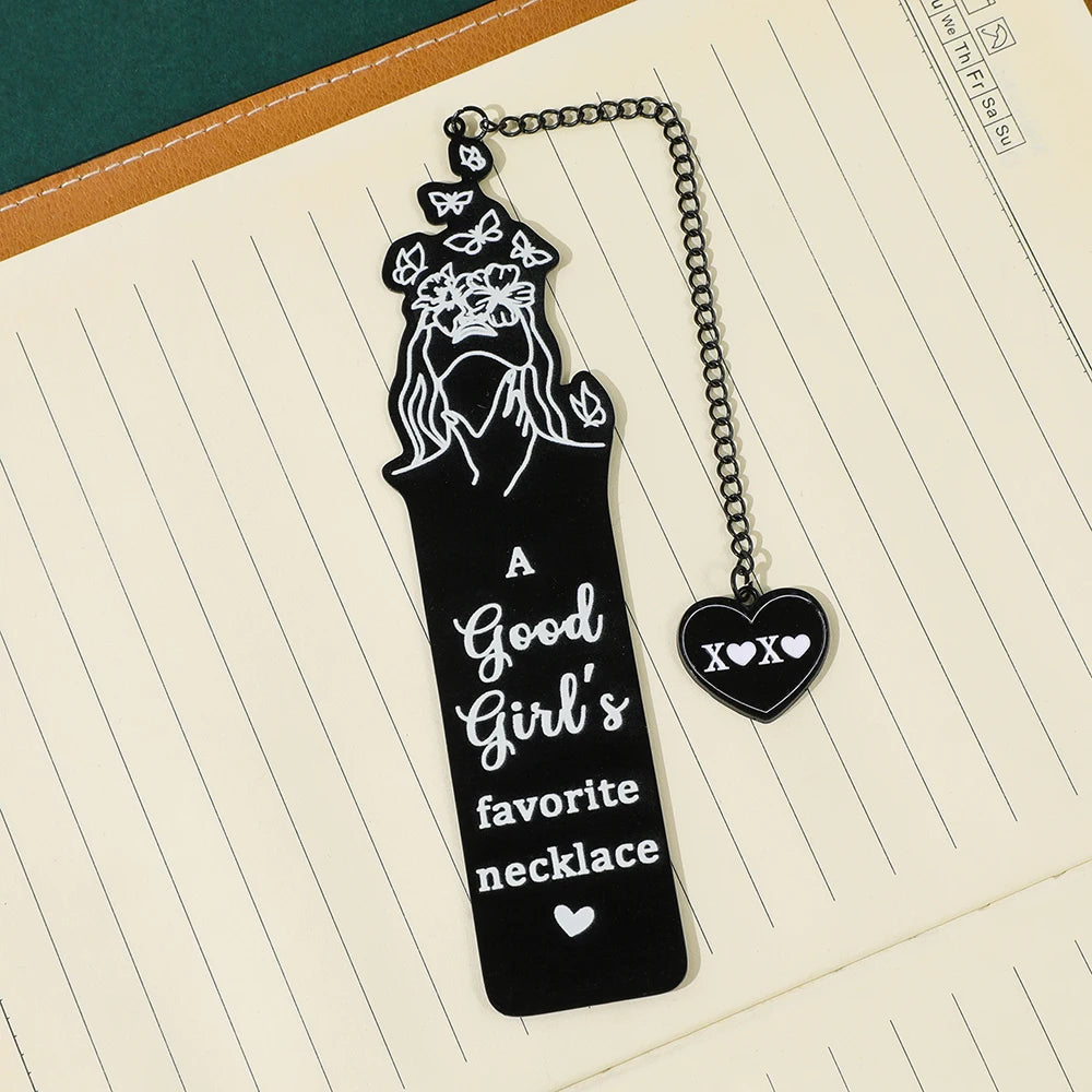 Dark Romance Metal Bookmark for Book Lovers