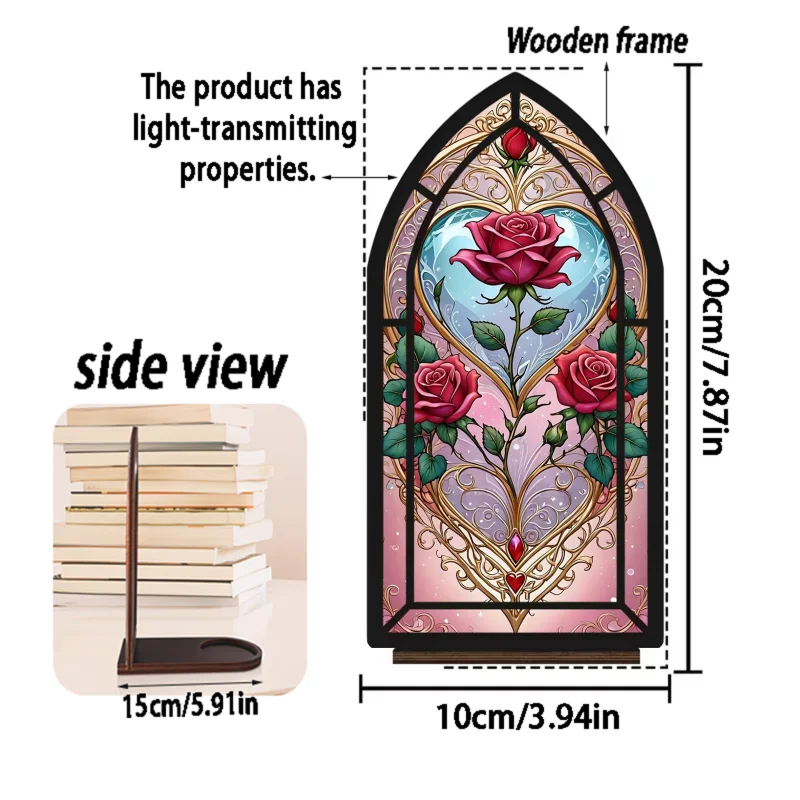 Rose Book Nook Light – Cozy Aesthetic Bookshelf Deco