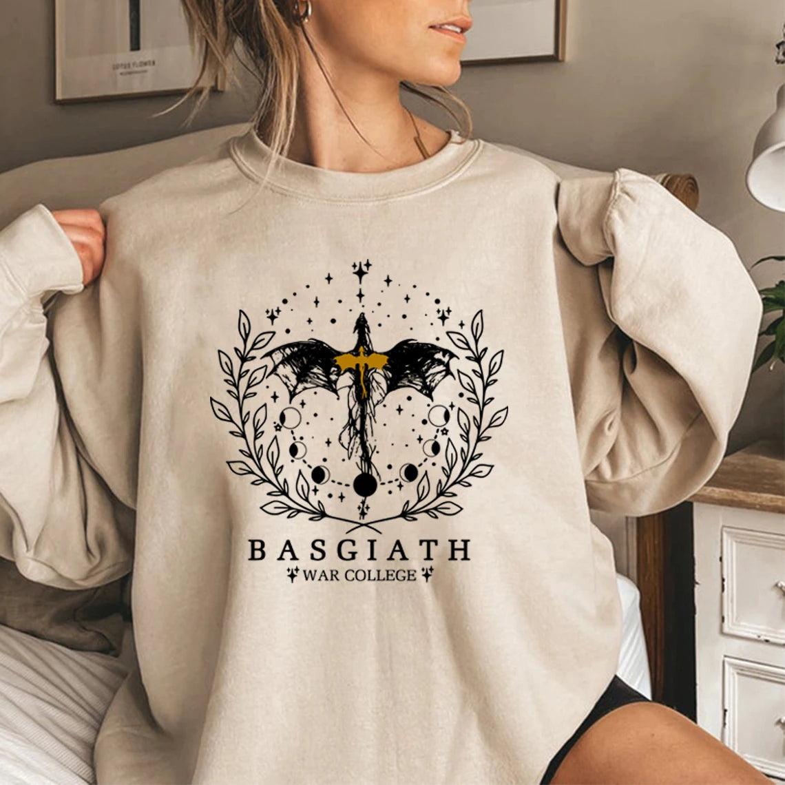 Dragon Rider Sweatshirt – Fantasy Bookish War College Hoodie