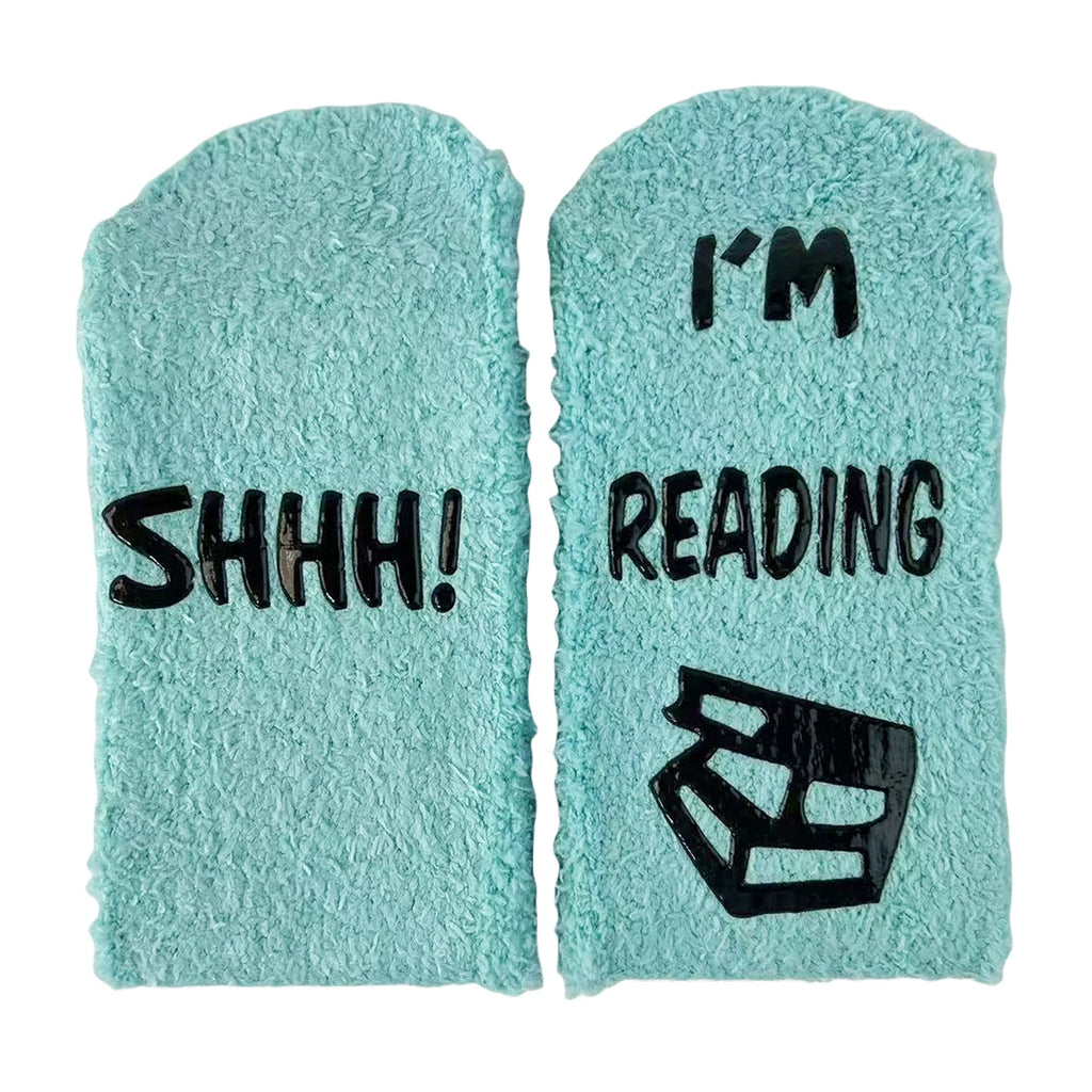 Shhh I’m Reading Cozy Book Lover Socks