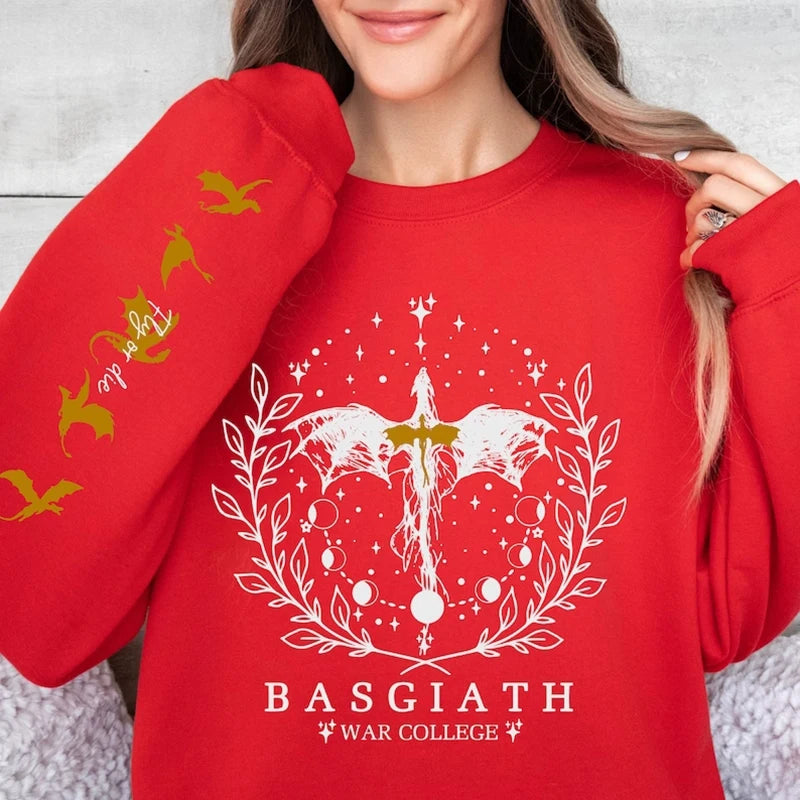 Dragon Rider Sweatshirt – Fantasy Bookish War College Hoodie