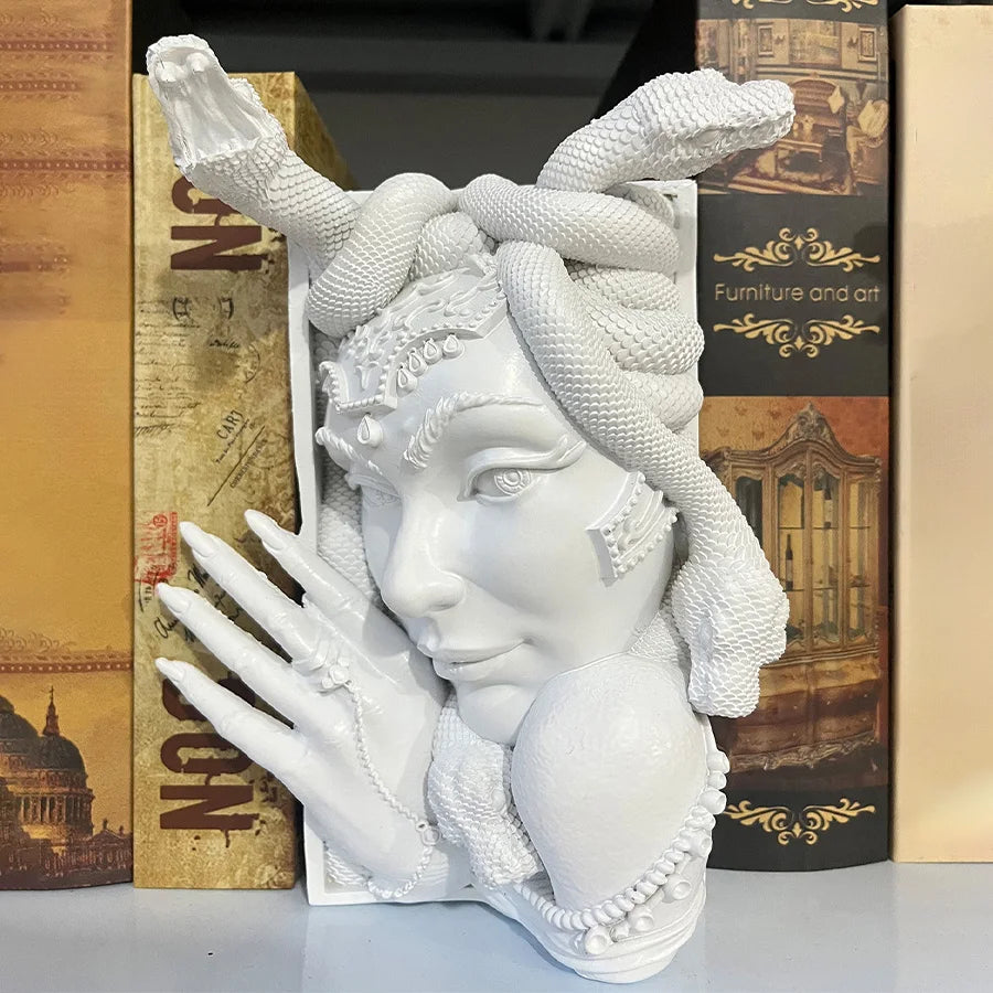 Medusa Bookend – Dark Fantasy Book Lover Decor