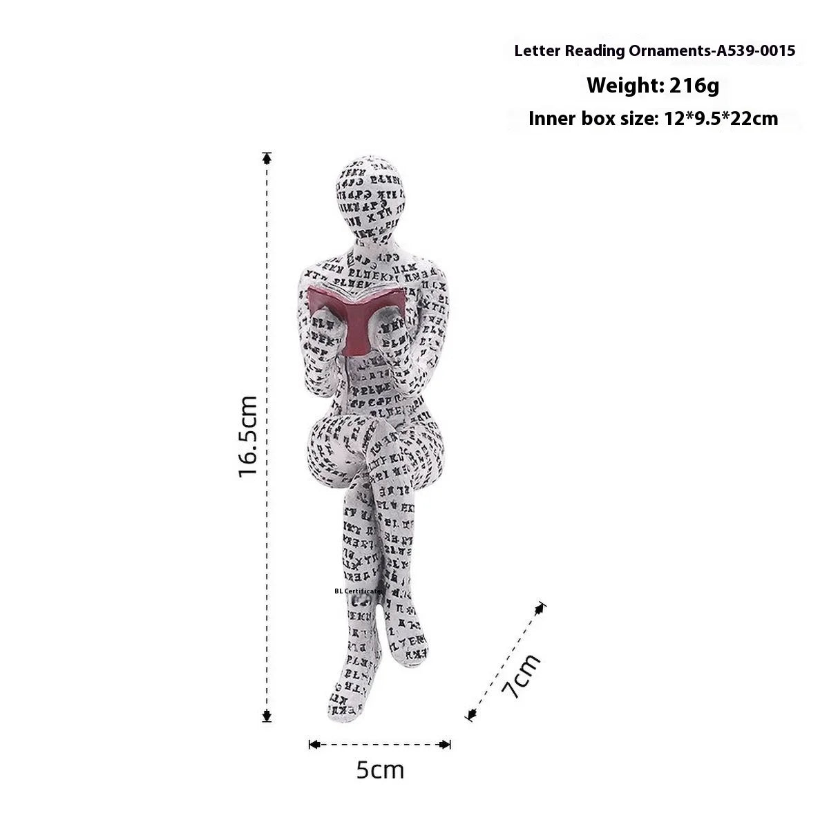Nordic Reading Figurine – Minimalist Book Lover Decor