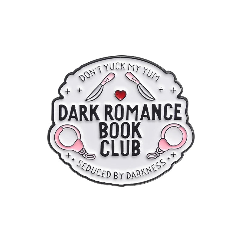 Dark Romance Book Club Enamel Pin – Gothic Book Lover Gift