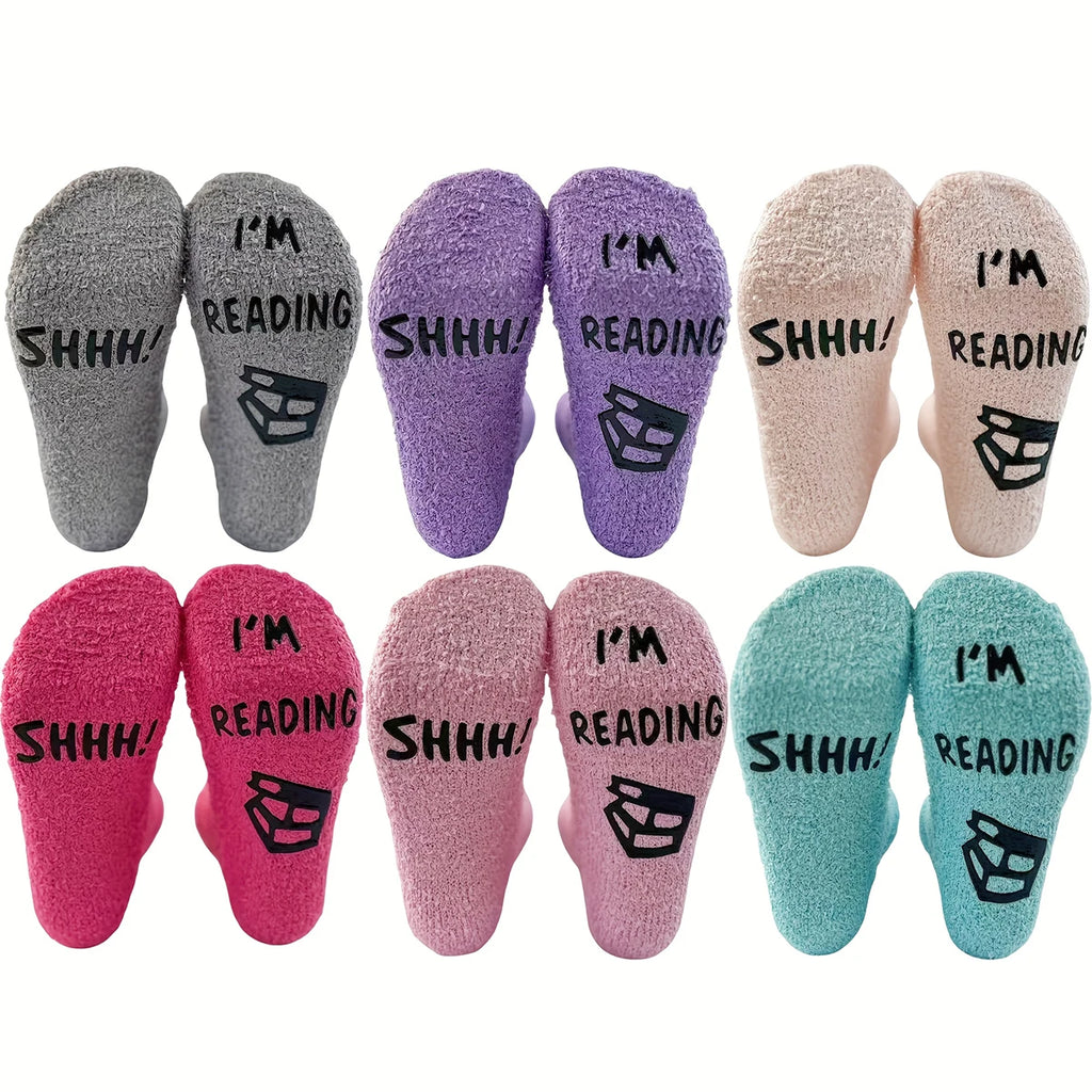 Shhh I’m Reading Cozy Book Lover Socks