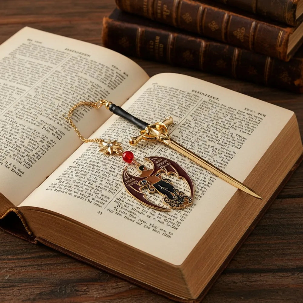 Dark Fantasy Sword Bookmark Charm | Bookish Reader Gift