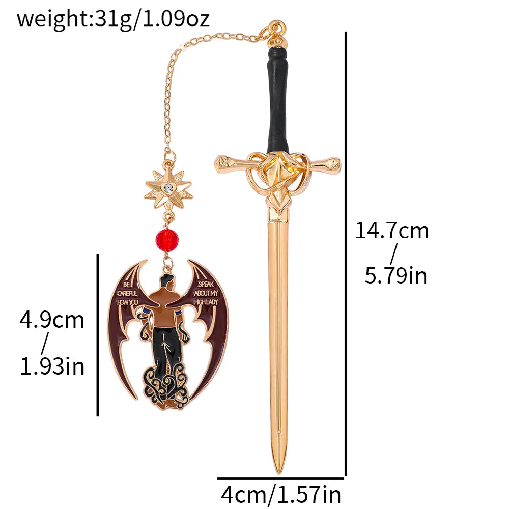 Dark Fantasy Sword Bookmark Charm | Bookish Reader Gift