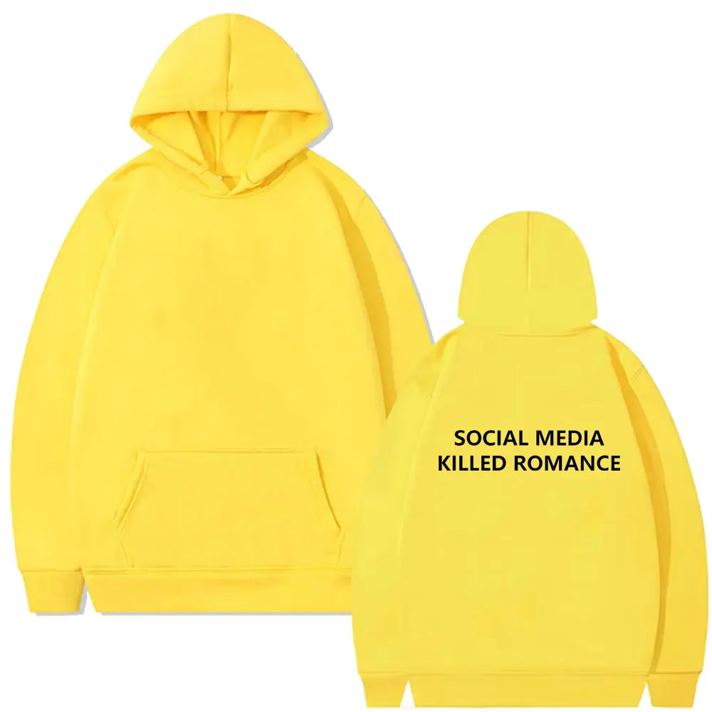 Social Media Killed Romance” Hoodie – Viral Aesthetic Sweatshirt