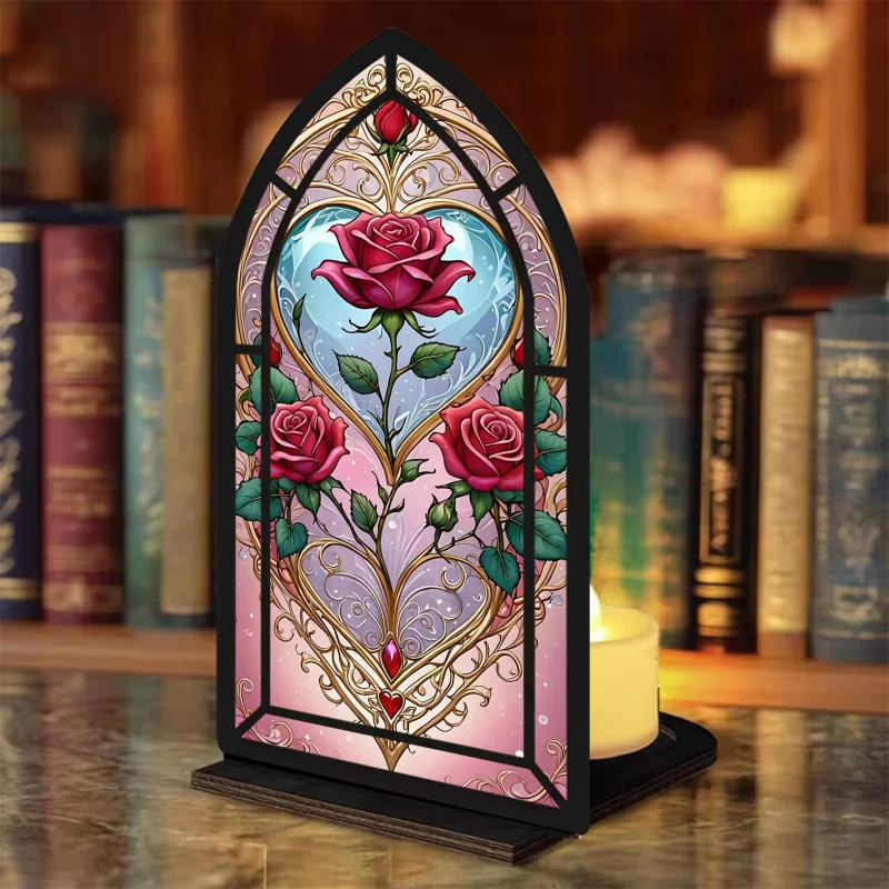 Rose Book Nook Light – Cozy Aesthetic Bookshelf Deco