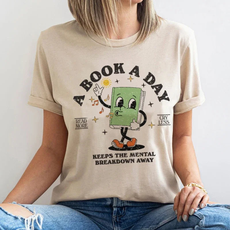 A Book a Day Bookworm Graphic Tee
