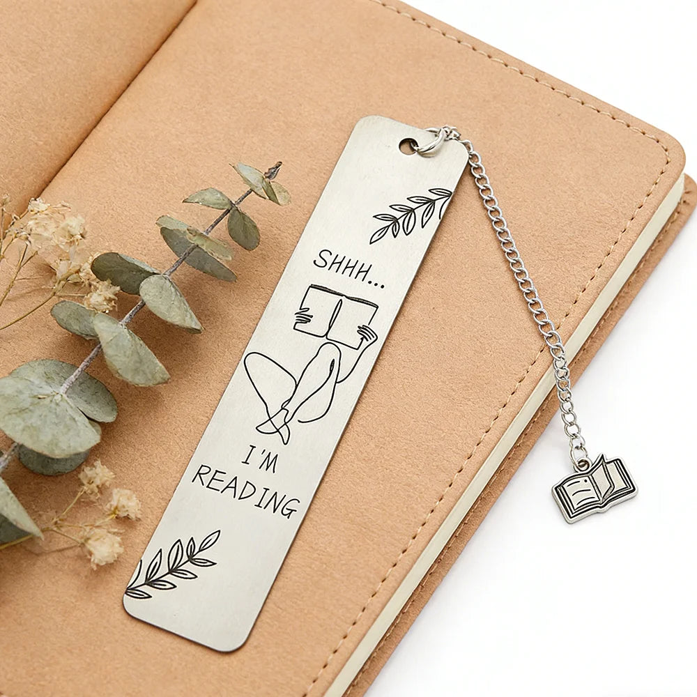 Shhh I’m Reading Metal Bookmark for Book Lovers