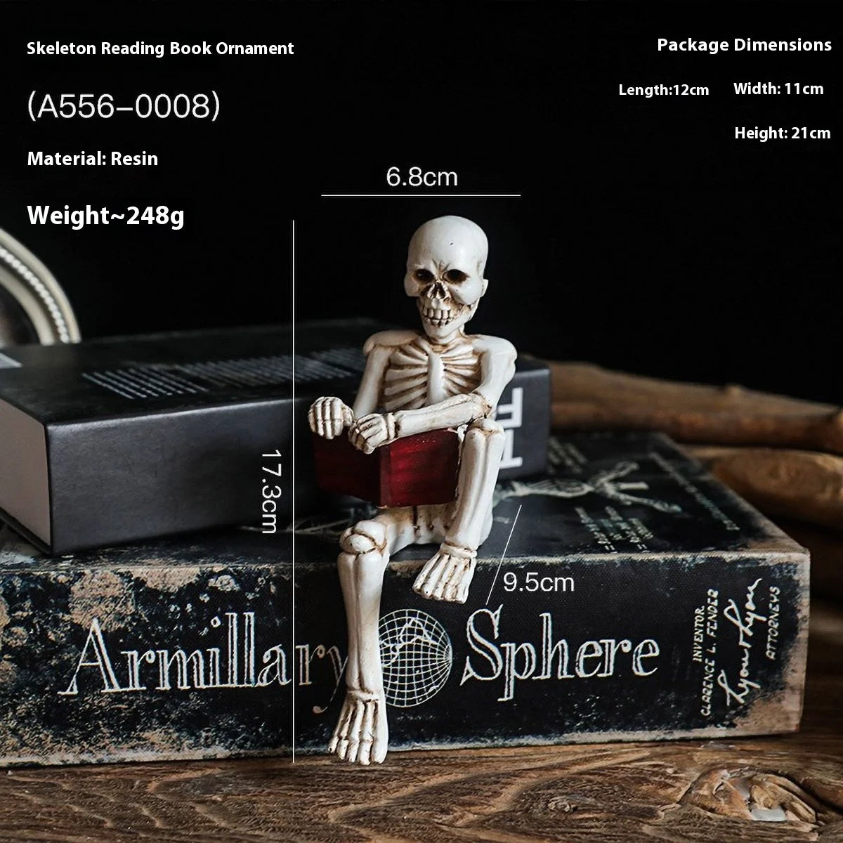 Nordic Reading Figurine – Minimalist Book Lover Decor