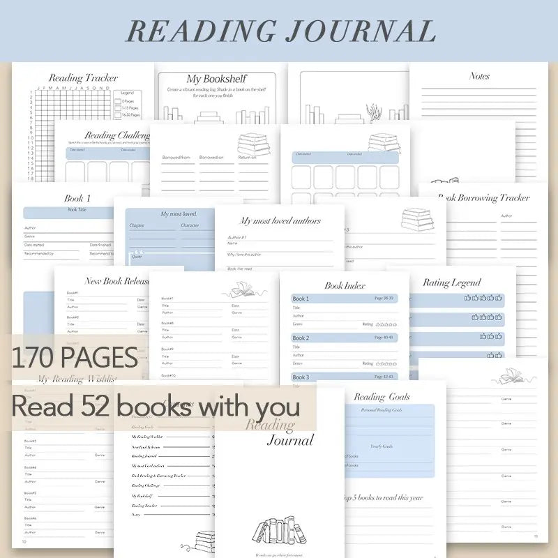 Reading Journal – Book Tracker & Review Planner