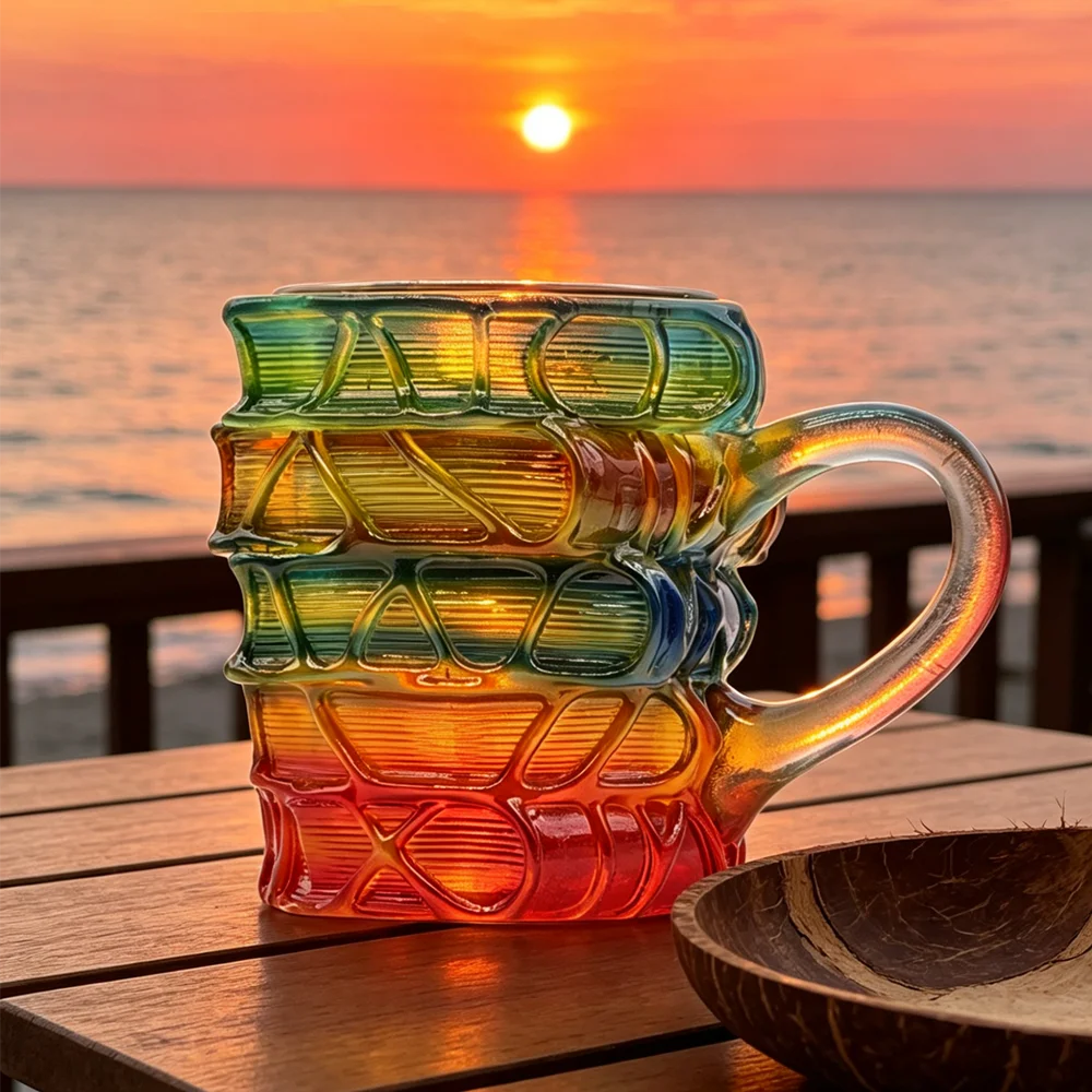 Rainbow Book Stack Mug – Aesthetic Coffee Cup for Book Lovers