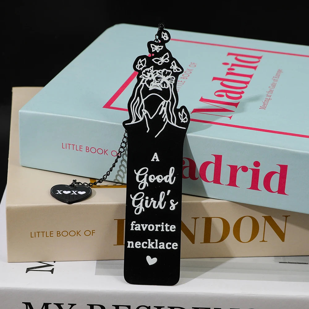 Dark Romance Metal Bookmark for Book Lovers