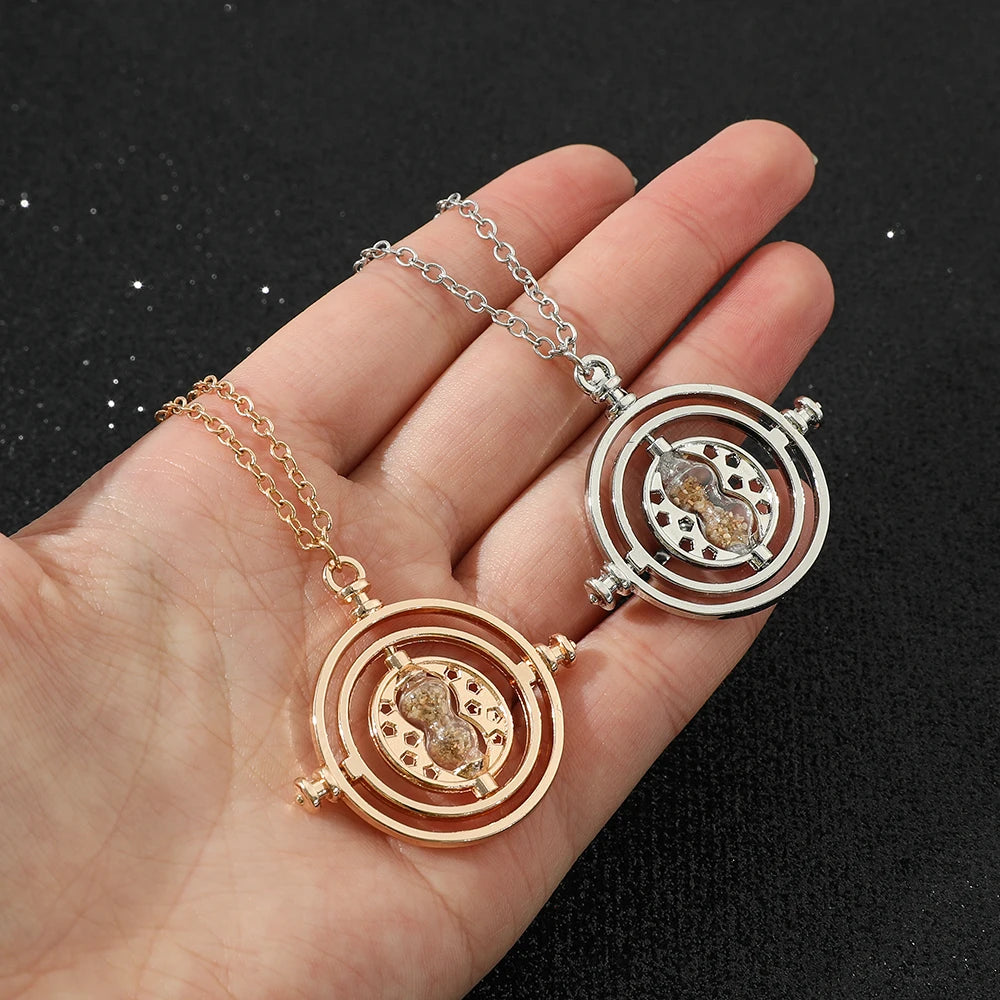 Celestial Hourglass Necklace for Book Lovers
